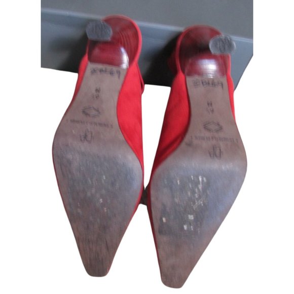 Donald J. Pliner Red Suede Sling Back Shoes - Picture 6 of 6